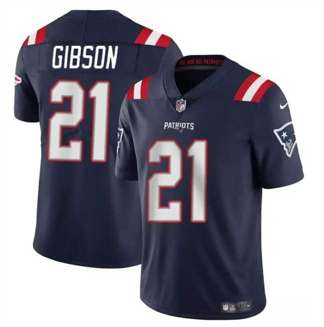 Men & Women & Youth New England Patriots #21 Antonio Gibsonz Navy Vapor Limited Football Stitched Jersey->new orleans saints->NFL Jersey